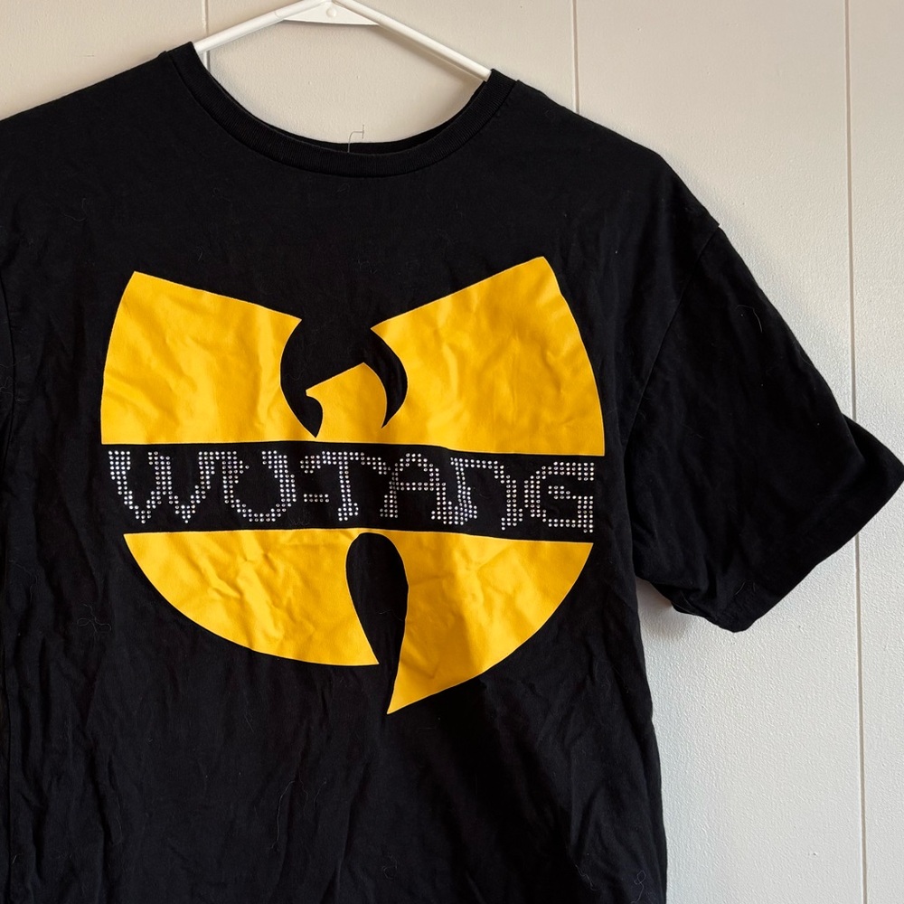 Wu-Tang Clan Rhinestone Logo Black Tee XS Hip Hop Streetwear